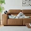 Modern Leather Sofa Three Seater High Back Leather Couch