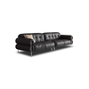 Custom Luxury Modern Sofa for Hotels Italian Black Leather Couch Feather Sofa