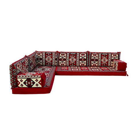 L Shaped Floor Couch Arabic Sofa Seating Floor Pillows Majlis Kanabat