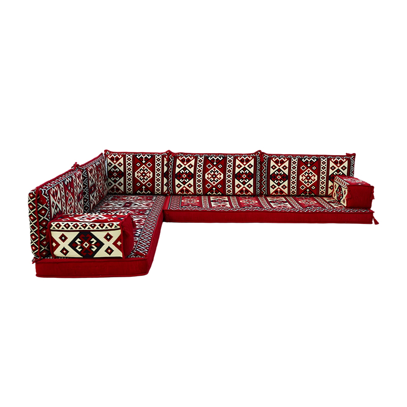 L Shaped Floor Couch Arabic Sofa Seating Floor Pillows Majlis Kanabat