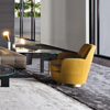 Foshan Furniture Modern Accent Chair Minotti Leisure Armchair with Stainless Steel Base