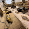 Arabic Majlis Cushions Moroccan Sofas Wooden Bench for Restaurant