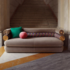Foshan Italian Luxury Couch Suppliers Versace Mesusa Carezza Fabric Sofa