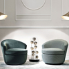 Modern Living Room Bedroom Furniture Georgette Fabric Swivel Chair
