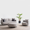 Foshan Modern Sofa Supplier Culve Back Alya Linen Fabric Sofa Set