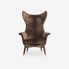 Foshan Luxury Furniture Symmetrical Design Leopard Fabric Lilla Armchair