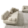 Foshan Bulk Sofa Suppliers Nordic Fabric Sofa Bonbon Sofa Set with Adjustable Backrest
