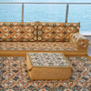 Gold L Shaped Arabic Floor Sofa Set Livingroom Majlis Furniture