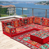 Colorful Moroccan Livingroom Cushions Corner Floor Seating