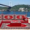 Red Color Floor Cushions L Shaped Arabic Seating Sofas Traditional Majlis