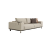 Foshan Bulk Sofa Suppliers Modern Clean Line Sofa Beige Fabric Long Sofa Set