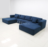 Transform Sectional Sofa Vacuum Compressed Black Corduroy Fabric Couch in Box