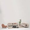 Nordic Wooden Sofa Furniture Wholesalers Beige Fabric Hira Sofa Set