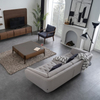 Modern Lounge Furniture Elegant Grey Fabric Matera Sofa Set