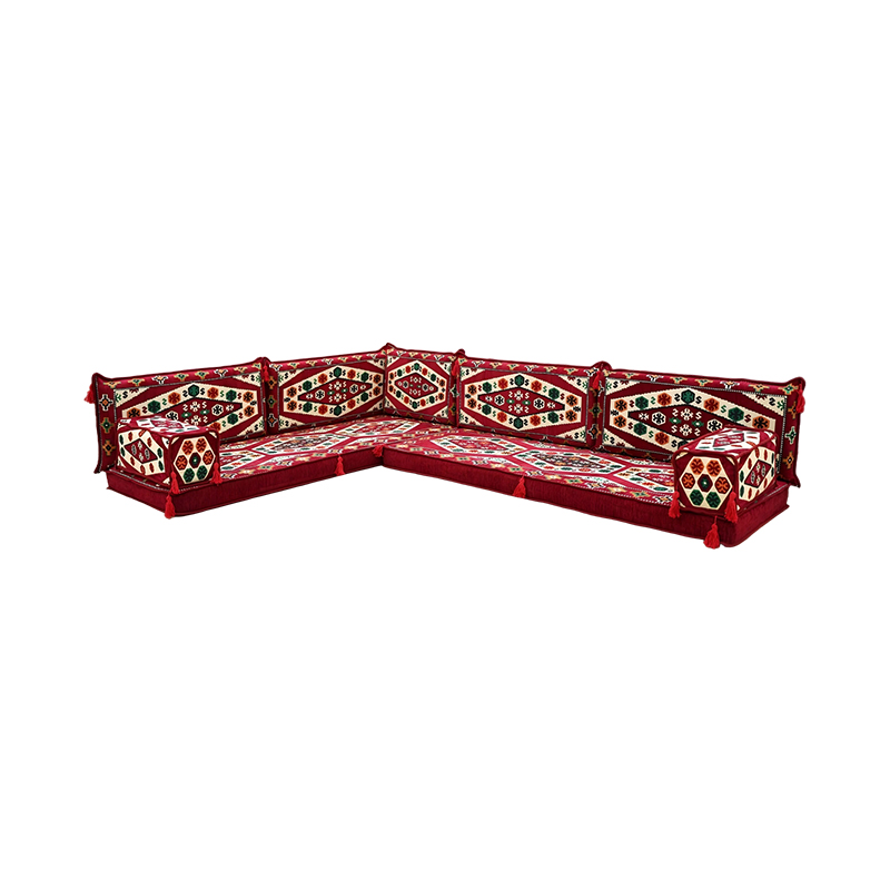Arabic Floor Sofa Seating Set Middle East Majlis Fabric Cushion Couch