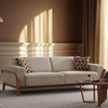 Turkish Modern Furniture Drawing Room Couch Solid Wood Frame Mars Sofa Set