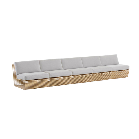 Multi-seats Luxury Modern Fabric Sofa with Stainless Steel Tube Base