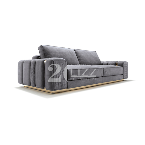 Luxury Italian Furniture Fabric Sofa Price 5000 to 10000 Sectional Sofa Loveseat and Chair