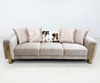 Luxury Design Furniture China Turkish Sofa Factory Beige Velvet Fabric Couches