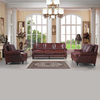 American Living Room Furniture Classical Leather Couch Vintage Sofa Set