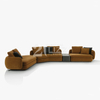 Modular Home Furniture Modern Nubuck Fabric Corner Sectional Sofa Sets