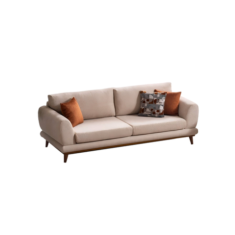 Solid Wood Frame Upholstered Luxury Furniture Nordic Athens Sofa Set