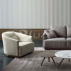 Modern Italian Rugiano Three Seater Couch Fabric Sofa