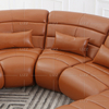 Leisure Dark Brown Led Sectional Sofa with Table