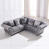 Sectional Coated Fabric Sofa with Wooden Frame