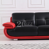 Classic Big Black and Red Living Room Sofa