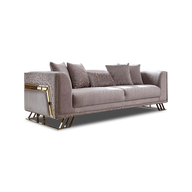 Foshan Turkish Sofa Furniture Factory Elegances Living Room Set Fabric Couches