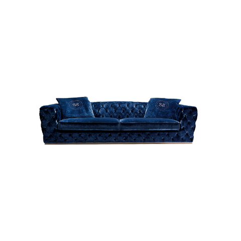 Siwa Furniture Soft Style Must Sofa Velvet Chesterfield Curved Back Tufted Couch