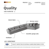 Italian Modern Corner Sectional Fabric Lounge Extro Composition Sofa