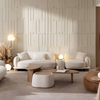 Modern Wabi-sabi Style Furniture Factory Wholesalers Cream Fabric Zion Sofa Set