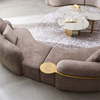 Italian Luxury Curved Furniture Boucle Fabric Mercedes Corner Sofa Set