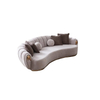 Strip Design Fabric Lounge Suite Mebel Parma Sofa Set Curve Shape Couch