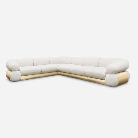 High-end Customization Italian Luxury Fitzgerald Sectional Corner Sofa Set