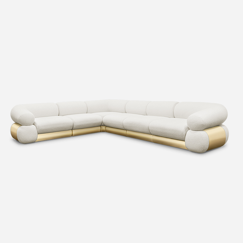 High-end Customization Italian Luxury Fitzgerald Sectional Corner Sofa Set