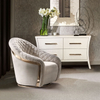 Luxury Italian Leisure Fabric Armchairs Cantori Swivel Accent Chair