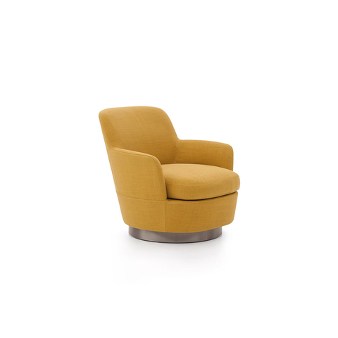Foshan Furniture Modern Accent Chair Minotti Leisure Armchair with Stainless Steel Base