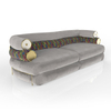 Foshan Italian Luxury Couch Suppliers Versace Mesusa Carezza Fabric Sofa