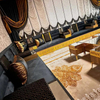 Black Fabric Majlis Kanabat Custom Majlis Sofa Kuwaiti Majlis