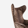 Foshan Luxury Furniture Symmetrical Design Leopard Fabric Lilla Armchair