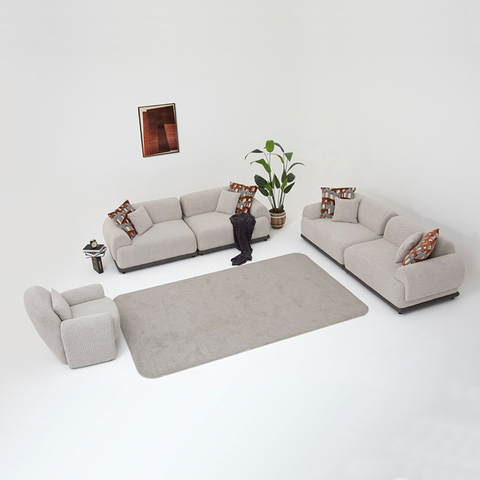 China Modular Sofa Factory Scandinavian Fabric Couch Bonn Sofa Loveseat And Chair