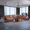 European Sofa Design Futuristic Leather Sectional Smart Sofa