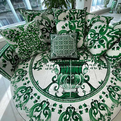 Luxury DG Green Fabric Leisure Sofa Armchair for Home Hotel And Villa