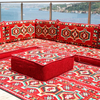 Red Oriental Sofas Balcony Sofas Arabic Jalsah Terrace Sofa