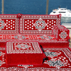 Floral Patterned Seating Set Indoor Floor Couch Modular Arabic Floor Sofa
