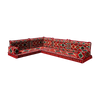 Red Arabic Majlis Arabic Jalsa Floor Sofa Seating Set Traditional Sofa