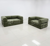 Transform Vacuum Compressed Sofa Bed Plush Corduroy Fabric Foldable Couch